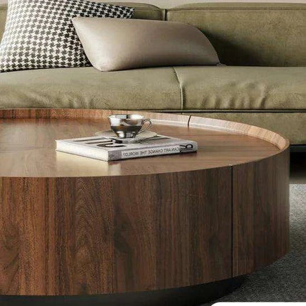 Elegant Customizable Round Wood Coffee Table for Luxurious Home Interiors - Très Elite