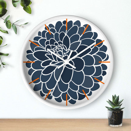 Elegant Dahlia Wooden Wall Clock by Maison d'Excellence - Timeless Sophistication - Très Elite