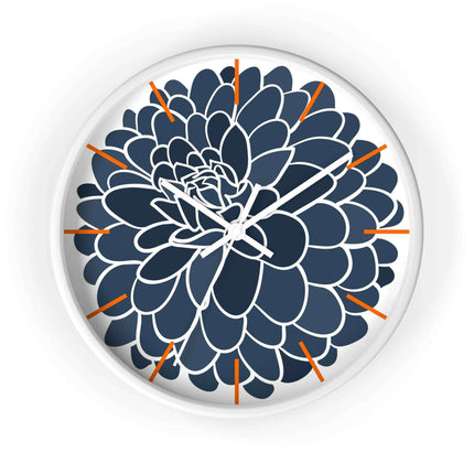 Elegant Dahlia Wooden Wall Clock by Maison d'Excellence - Timeless Sophistication - Très Elite