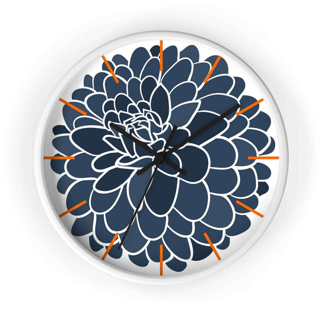 Elegant Dahlia Wooden Wall Clock by Maison d'Excellence - Timeless Sophistication