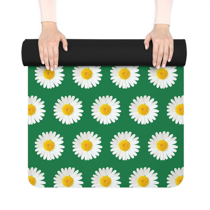 Elegant Daisy Floral Premium Yoga Mat for Stylish Practitioners