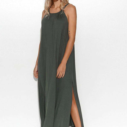 Elegant Daytime Maxi Dress with Adjustable Top and Subtle Detailing