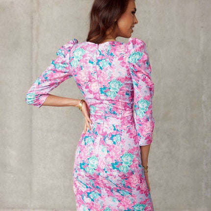 Elegant Daytime Overlap Dress - Très Elite