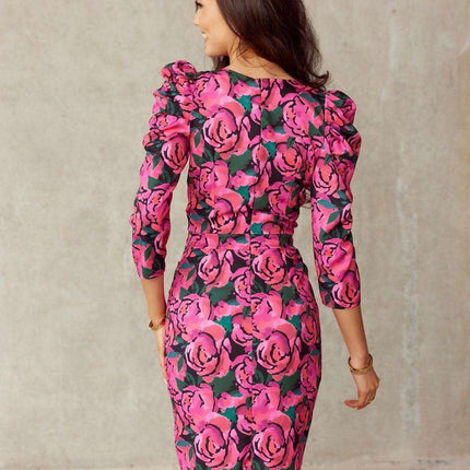 Elegant Daytime Overlap Dress - Très Elite