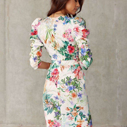 Elegant Daytime Overlap Dress - Très Elite