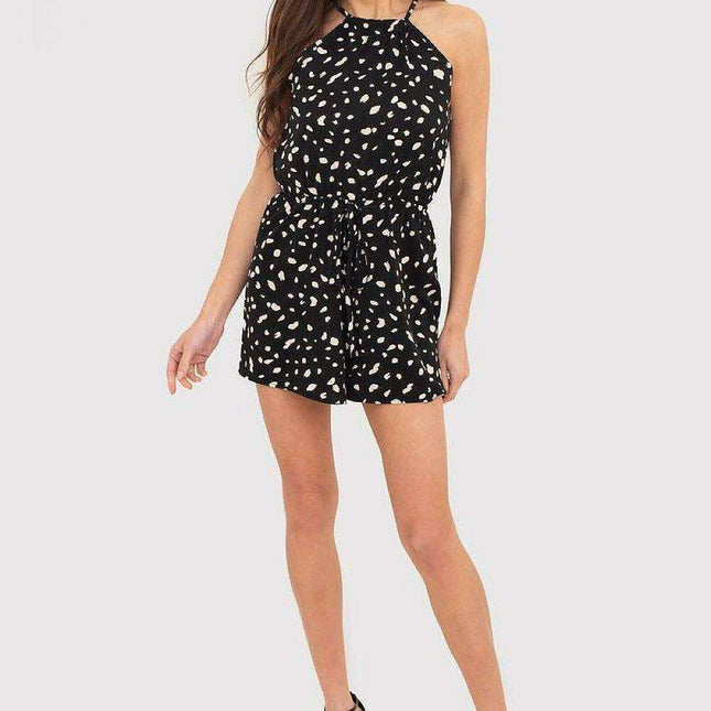 Elegant Deep V-Neck Black Jumpsuit by Ax Paris