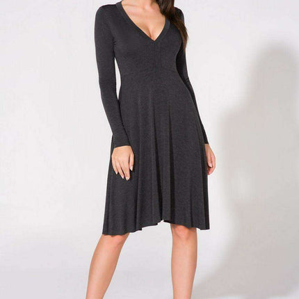 Elegant Deep V-Neck Knit Evening Dress - Tessita 61735 The Ultimate Choice - Très Elite