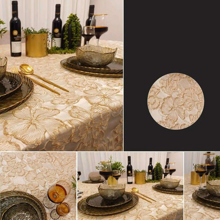 Elegant Designer Table Cloth and Napkin Set with Premium Quality Packaging- Très Elite- Très Elite