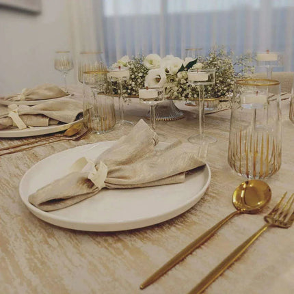 Elegant Designer Table Cloth and Napkin Set with Premium Quality Packaging - Très Elite