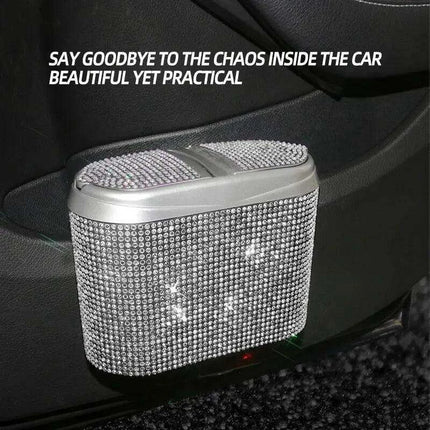 Elegant Diamond-Inspired Car Trash Bin for Stylish Travel - Très Elite