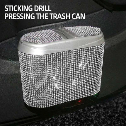 Elegant Diamond-Inspired Car Trash Bin for Stylish Travel - Très Elite