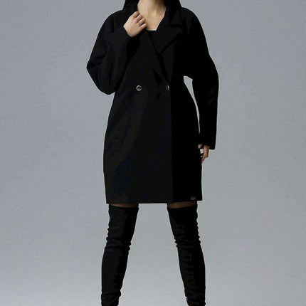 Elegant Double-Breasted Kimono Sleeve Outerwear - Très Elite