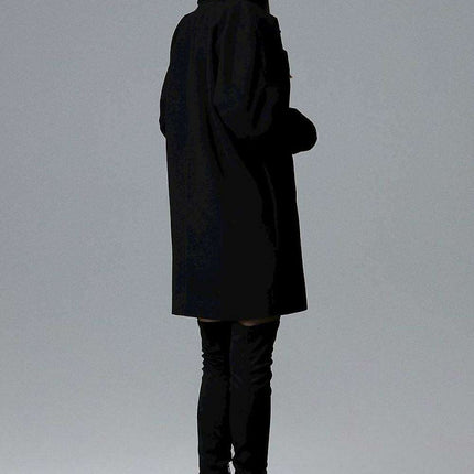 Elegant Double-Breasted Kimono Sleeve Outerwear - Très Elite