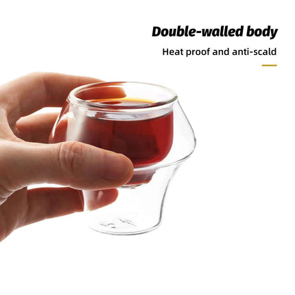 Elegant Double Wall Glass Coffee Set for a Luxurious Brewing Experience - Très Elite