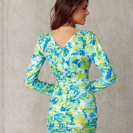 Elegant Draped Bodycon Mini Dress by Roco Fashion - Très Elite