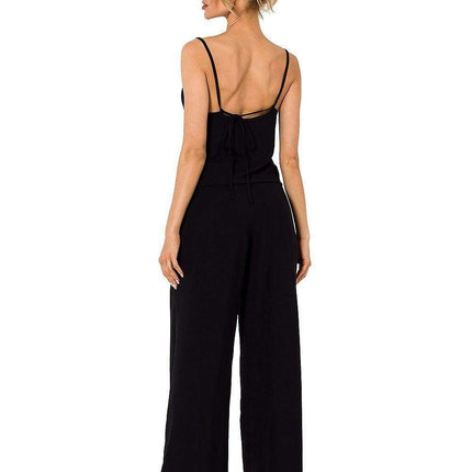 Elegant Draped Neck Jumpsuit with Comfortable Elastic Waist - Très Elite