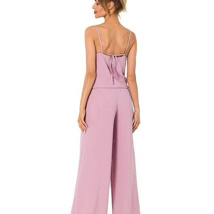 Elegant Draped Neck Jumpsuit with Comfortable Elastic Waist - Très Elite