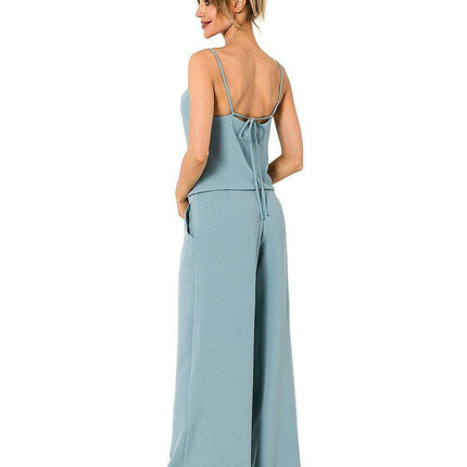 Elegant Draped Neck Jumpsuit with Comfortable Elastic Waist - Très Elite