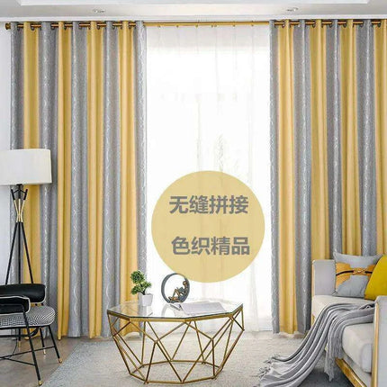 Elegant Dual Color Green Striped Blackout Curtain Set - Modern Home Upgrade - Très Elite