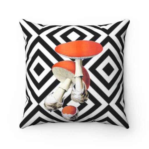 Elegant Dual-Sided Decorative Pillowcase with Vibrant Mushroom and Floral Patterns - Très Elite