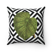 Elegant Dual-Sided Leaf Pattern Pillow Cover - Modern Abstract Design - Très Elite