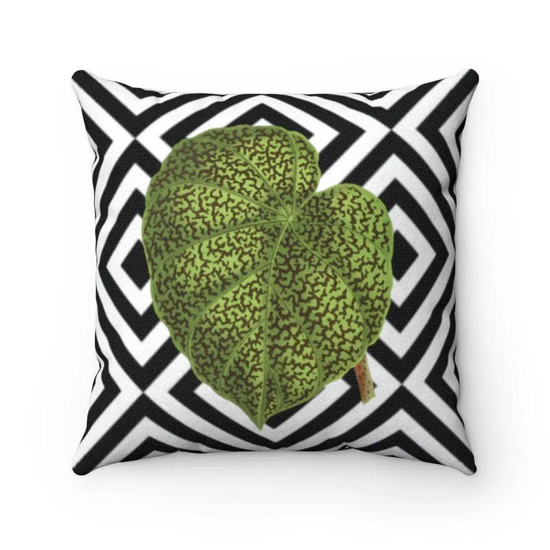 Elegant Dual-Sided Leaf Pattern Pillow Cover - Modern Abstract Design - Très Elite