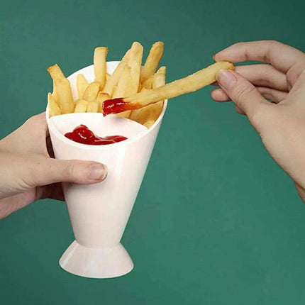 Elegant Dual Snack Cone Presentation Set for Gourmet Delights - Très Elite