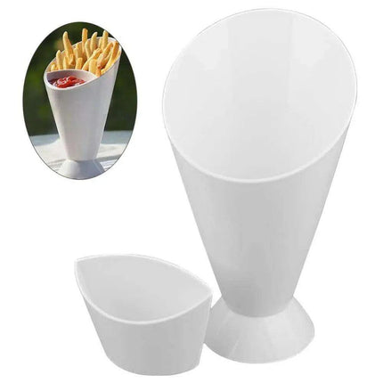Elegant Dual Snack Cone Presentation Set for Gourmet Delights - Très Elite