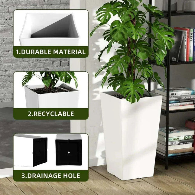 Elegant Duo of Contemporary Outdoor Planters for Stylish Gardening