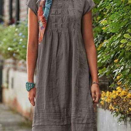 Elegant Ease: Mid-Length A-Line Dress for Everyday Charm