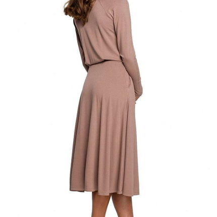 Elegant Ease Viscose Knit Dress - Très Elite