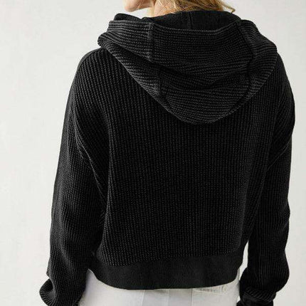 Elegant Ease Zip-Up Hoodie with Functional Pockets - Très Elite