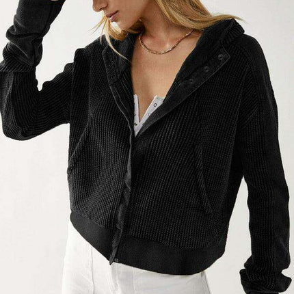 Elegant Ease Zip-Up Hoodie with Functional Pockets