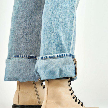 Elegant Eco-Friendly Beige Suede Winter Ankle Boots - Très Elite