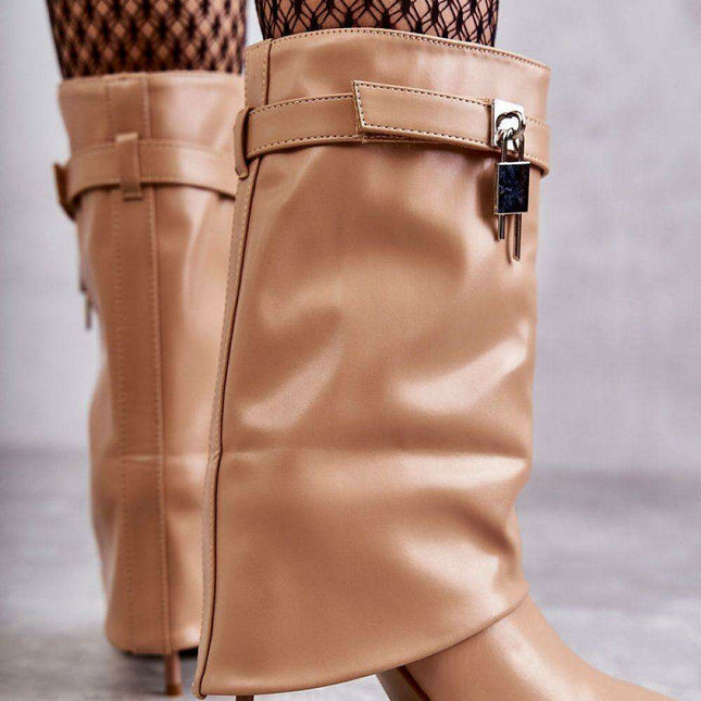 Elegant Eco Leather Stiletto Heel Boots Model 173594