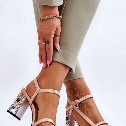 Elegant Eco Leather Stiletto Heel Sandals 179864 - Très Elite