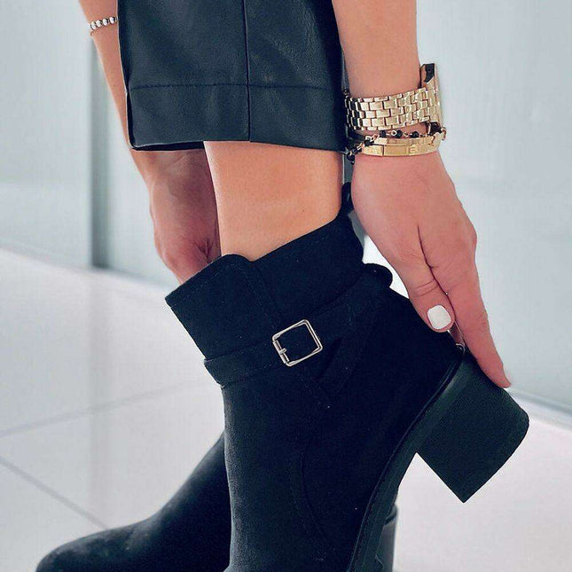 Elegant Eco-Suede Heel Boots for Modern Women