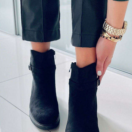 Elegant Eco-Suede Heel Boots for Modern Women - Très Elite