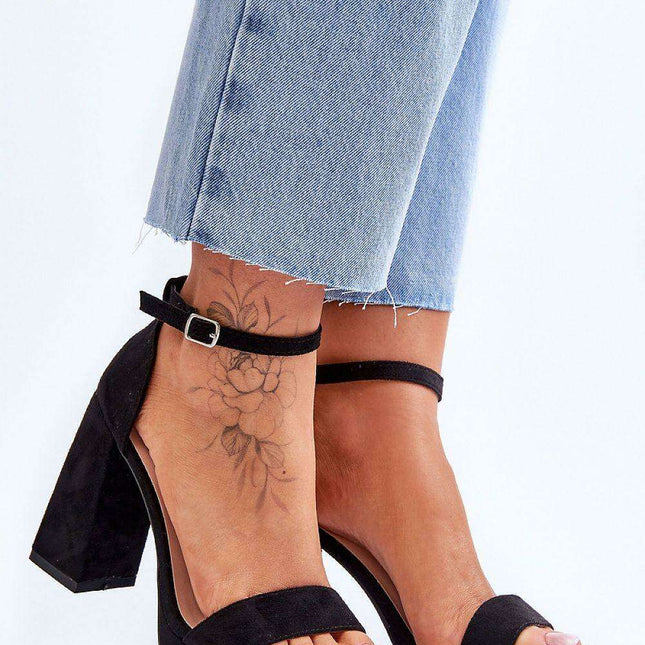 Elegant Eco-Suede Heel Sandals Model 179872