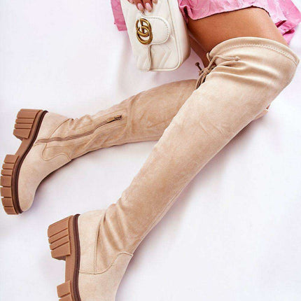 Elegant Eco-Suede Over-the-Knee Boots Model 173777 - Très Elite