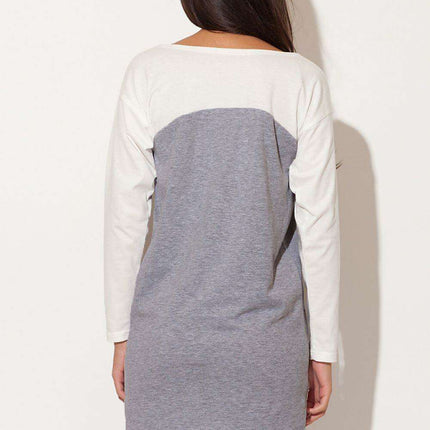 Elegant Ecru Cotton Pleated Daydress - Katrus Luxe Collection - Très Elite