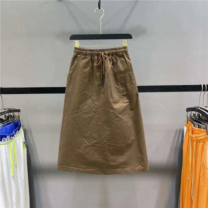 Elegant Elastic Waist Mid-Calf Skirt for Women – Perfect for Casual Spring & Summer Wear - Très Elite