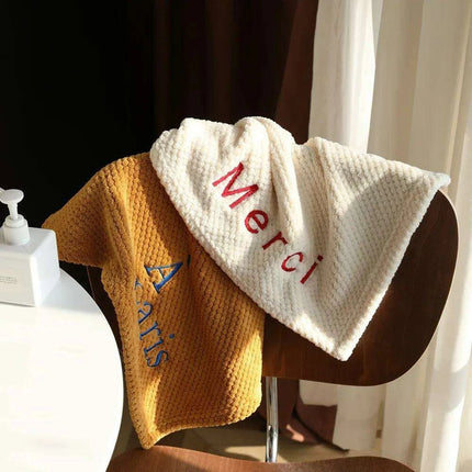 Elegant Embroidered Cotton Hand Towel Set for Quick-Drying - Ideal for Kitchen and Bathrooms..