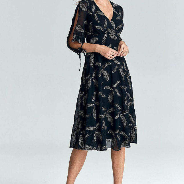 Elegant Embroidered Georgette Daytime Dress- Très Elite- Très Elite