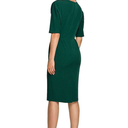 Elegant Envelope Dress with Batwing Sleeves - Très Elite