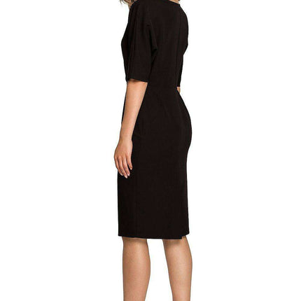 Elegant Envelope Dress with Batwing Sleeves - Très Elite