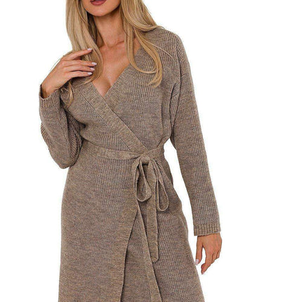 Elegant Envelope Front Sweater Dress
