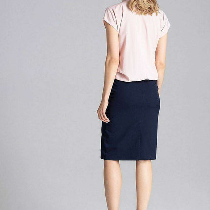 Elegant Envelope Neck Blouse with Trendy Dropped Sleeves - Très Elite