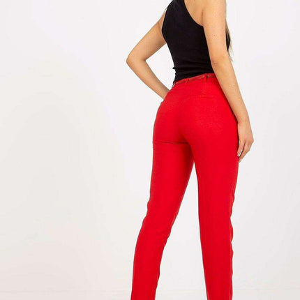 Elegant Essentials: Women's High-Waisted Tapered Pants Set with Chic Belt - Très Elite