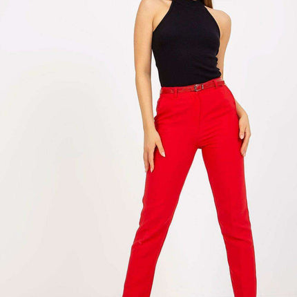 Elegant Essentials: Women's High-Waisted Tapered Pants Set with Chic Belt